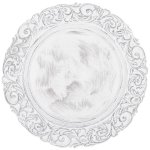 Тарелка декоративная Арти М 505-073 36*36*2,5 см белый/серый