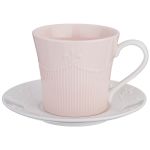 Чайная пара Арти М 374-047 200 мл белый/розовый