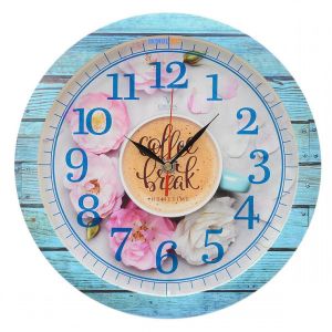 Купить Настенные часы Авангард Вега П1-400-7-400 Кофе брейк голубой/розовый
