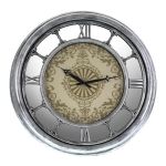Настенные часы РЕМЕКО 726675 с зеркальным элементом 55*6*55 см белый/серебро