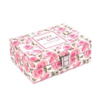 Шкатулка РЕМЕКО 724559 для украшений 14*10*5 см розовый/зелёный