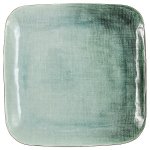 Тарелка Анна Лафарг JV-HL901370 Canvas обеденная квадрат 27 см серый/зелёный