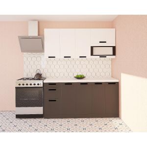 Купить Кухонный гарнитур Leko Фиджи 1.8/1 белый/графит