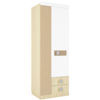 Шкаф Аквилон ШК2 Стиль туя светлая/белый/кофе с молоком