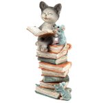 Фигурка декоративная Русские подарки 22870 Котик мышке читает книжки 8*8*15 см мультиколор