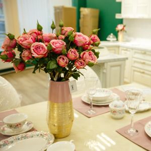 Купить Цветок искусственный Арти М 25-401 68 см цвет зелёный/розовый