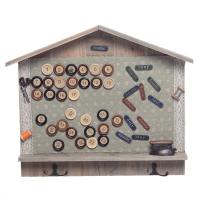 Панно РЕМЕКО 651587 Календарь с крючками 39*5*32 см дерево/серый