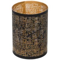 Подсвечник Арти М 726-159 10,5*10,5*14 см чёрный/золото