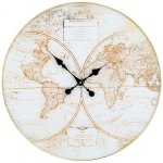 Настенные часы Арти М 108-124 Карта мира 59,5*59,5*6 см белый/золотой