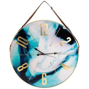 Купить Настенные часы Арти М 108-126 Лазурит 59,5*59,5*6 см цвет бирюза/золото