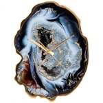 Настенные часы Арти М 108-129 Морион 37*50*4 см голубой/чёрный/золото