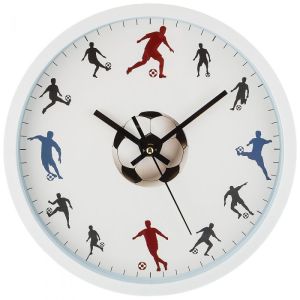 Купить Настенные часы Арти М 220-366 Футбол 31/27,5 см белый/голубой/черный