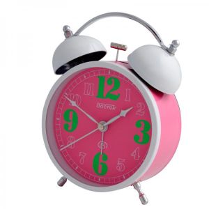 Купить Часы-будильник Авангард Восток K 897-14 розовый/белый