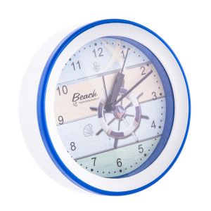 Купить Часы-будильник Русские подарки 60640 15 см белый/голубой