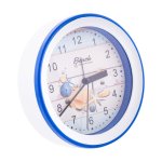 Часы-будильник Русские подарки 60641 15 см белый/голубой