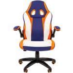 Кресло компьютерное Chairman GAME 15 синий/белый/оранжевый