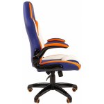Кресло компьютерное Chairman GAME 15 синий/белый/оранжевый