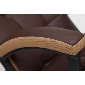 Купить Кресло компьютерное TetChair Trendy кож/зам/ткань, коричневый/бронзовый, 36-36/21
