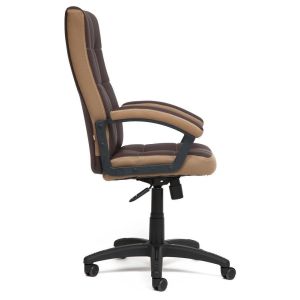 Купить Кресло компьютерное TetChair Trendy кож/зам/ткань, коричневый/бронзовый, 36-36/21