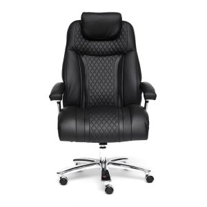Купить Кресло компьютерное TetChair Trust кож/зам, черный/черный стеганный/черный, 36-6/36-6