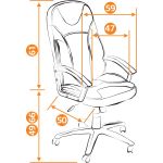 Кресло компьютерное TetChair Twister кож/зам, черный/бежевый, 36-6/36-34