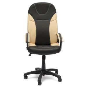 Купить Кресло компьютерное TetChair Twister кож/зам, черный/бежевый, 36-6/36-34