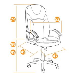 Купить Кресло компьютерное TetChair Twister кож/зам, черный/красный, 36-6/36-161