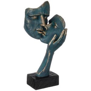 Купить Статуэтка Арти М 154-534 Фьюжн Поцелуй 13,5*10*30 см бирюза/античная бронза
