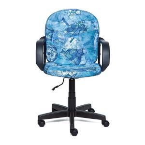Купить Кресло компьютерное TetChair Baggi цвет ткань, принт Карта на синем