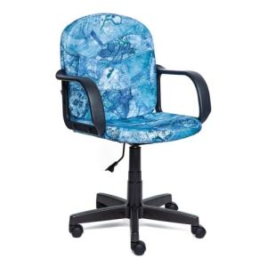 Купить Кресло компьютерное TetChair Baggi цвет ткань, принт Карта на синем