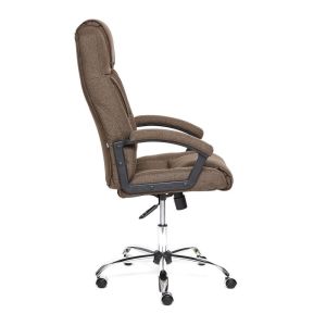 Купить Кресло компьютерное TetChair Bergamo (хром) цвет ткань, коричневый, 3М7-147