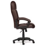 Кресло компьютерное TetChair Bergamo кож/зам, коричневый, 36-36