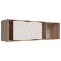 Полка навесная Комфорт-S М3 купе Войтек дуб баррик/белый матовый