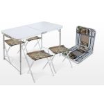 Комплект мебели Ника ССТ-К2 (стол + 4 стула) серый металл