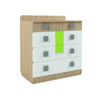 Комод Аквилон К9.1 Стиль туя светлая/белый глянец/лайм