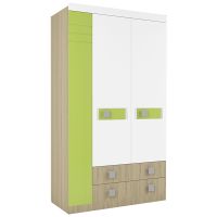 Шкаф Аквилон Ш25 Стиль туя светлая/белый глянец/лайм