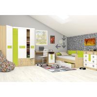 Детская Аквилон Стиль туя светлая/белый глянец/лайм