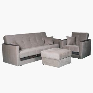 Купить Набор мягкой мебели АСМ-Элегант Бетти (диван + кресло + пуф) цвет М531-17