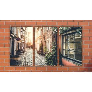 Купить Картина модульная Строй-Комплект Улица в Брюгге 1090*600