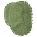 Набор ковриков Карна Текстиль Modalin Lokal 60*100 + 50*70 см 1/2 тёмно-зелёный