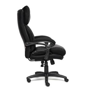 Купить Кресло компьютерное TetChair Chief цвет кож/зам, черный/черный стеганный/черный, 36-6/36-6