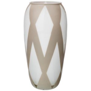 Купить Ваза Арти М 316-1469 Rombi grey 26 см бежевый/белый