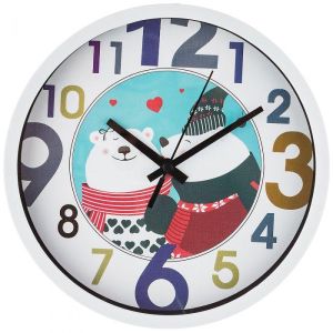 Купить Настенные часы Арти М 146-1028 Медведи 20 см мультиколор