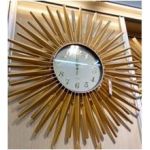 Настенные часы Русские подарки 61804 Солнце 70 см белый/золотой