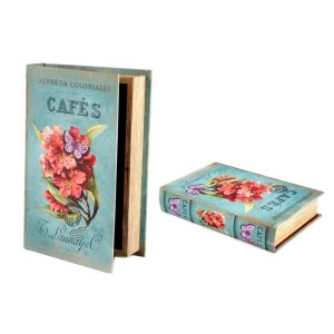 Купить Шкатулка-книга Русские подарки 184360 Букет 24*16*5 см бирюза/розовый