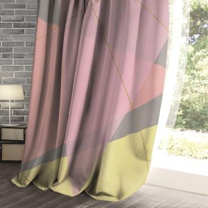 Купить Шторы Праймтекс ВН 150*270 ДТ147 Ш0177/1 42 Л Unique Blackout розовый/серый/жёлтый