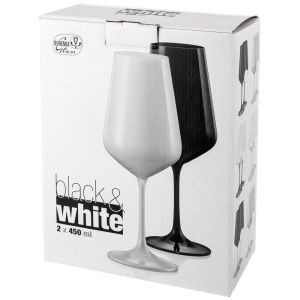 Купить Набор бокалов Арти М 674-747 (2 шт.) Black&White 450 мл цвет чёрный/белый