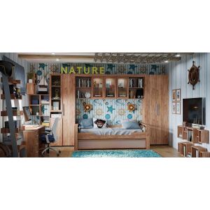 Купить Шкаф ГМФ ГМФ-Natura 92 Шкаф для одежды,фасад стандарт (Дуб цвет дуб табачный craft