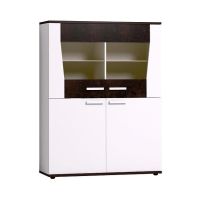 Шкаф ГМФ ШС22 Норвуд белый/орех шоколадный