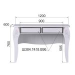 Стол письменный Аквилон СП12.2 Розалия лиственница белая